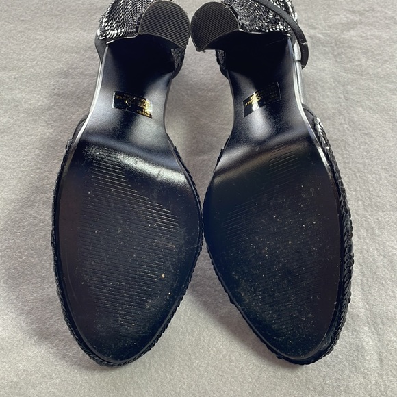 Steve Madden women’s size 8 black sequin heel - Picture 4 of 5
